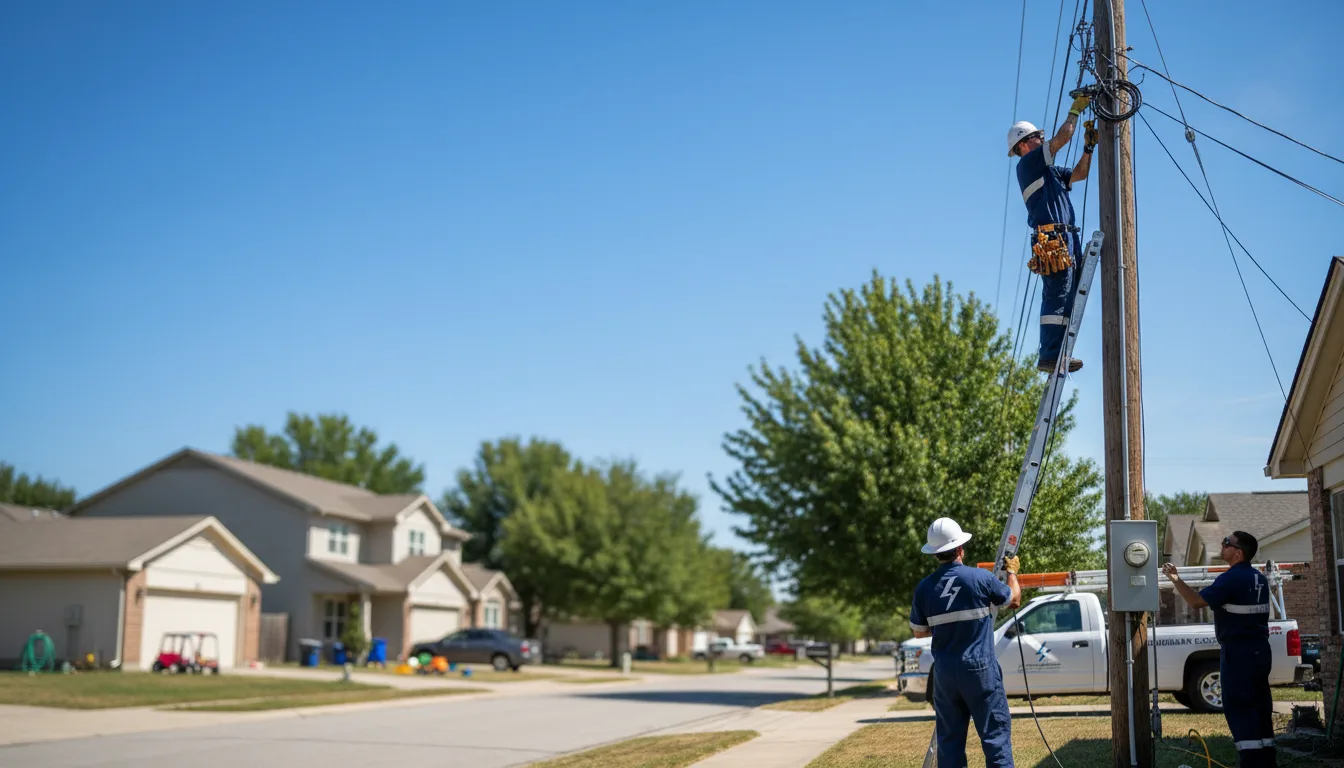Residential electrician providing installation services in Rocky Comfort, MO